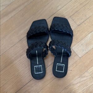 Dolce Vita Black Slide Sandals Quilted Comfort